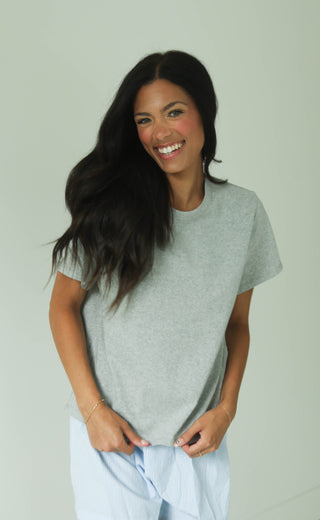 core basic tee - heather grey