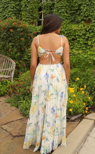 astr: emese dress - blue floral