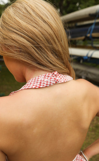 gingham and glory halter top