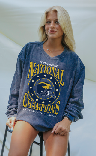 charlie southern: national champs corded sweatshirt - michigan