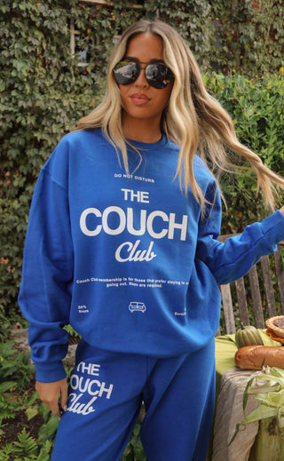 charlie southern: couch club sweatshirt - royal