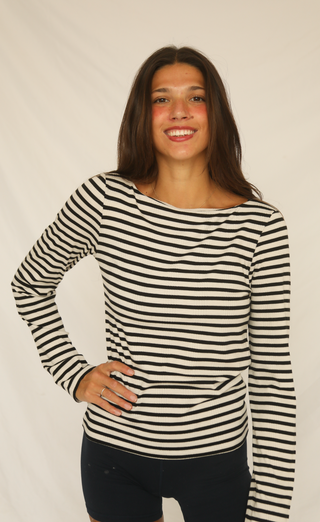 z supply: pristine striped tee - black