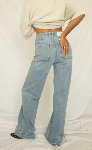 pistola: lana high rise wide leg jean - terrace