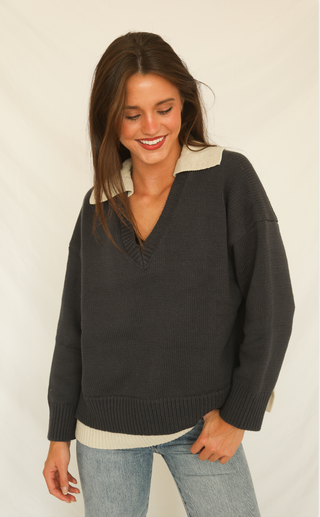 double take vneck sweater