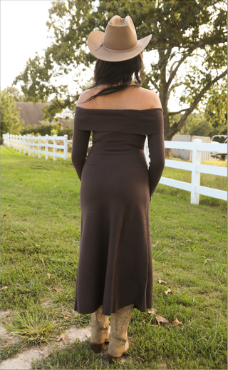 cocoa crush sweater midi dress