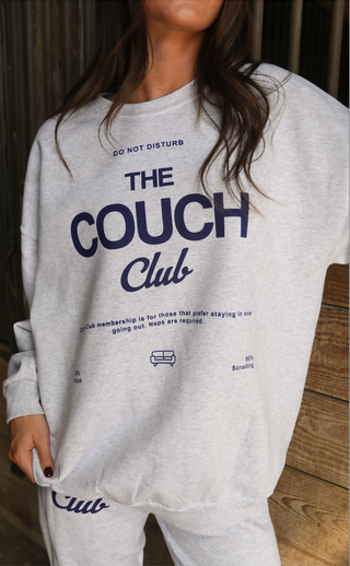 charlie southern: couch club sweatshirt - ash