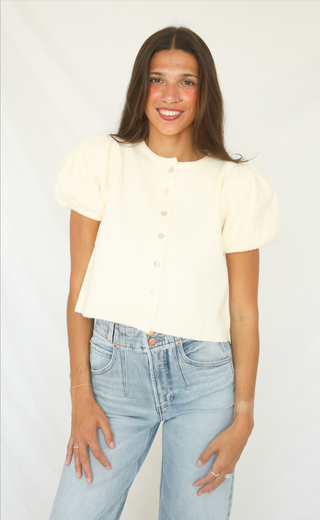 vanilla sky puff sleeve sweater