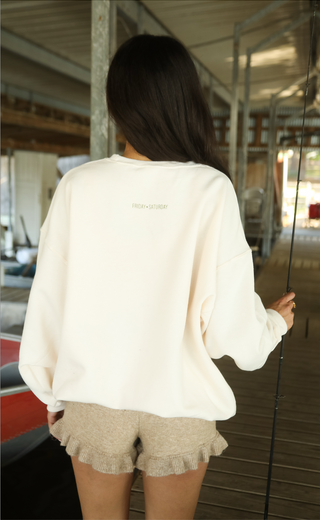 friday + saturday: gone fishin sweatshirt