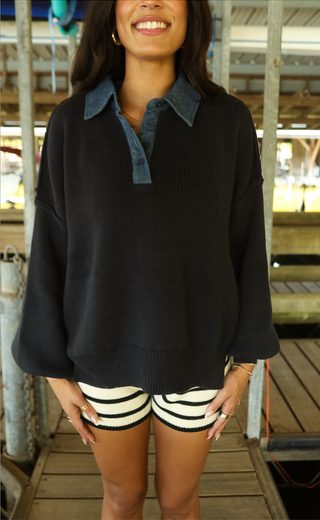 clash course collared sweater