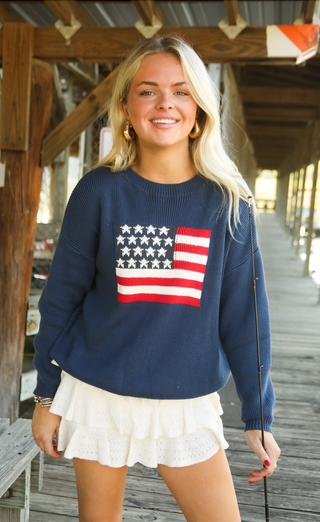 american way sweater - navy