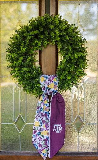 texas a&m aggies cotton wreath scarf