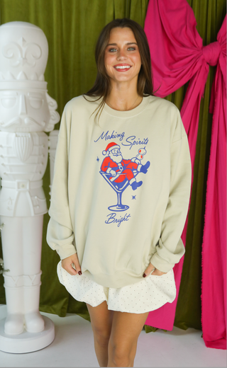 friday + saturday: making spirits bright sweatshirt
