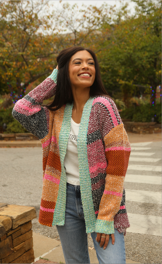 burn bright long cardigan