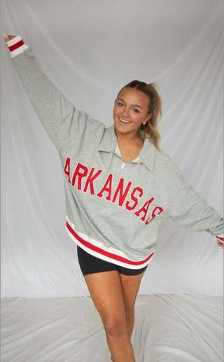 arkansas quarter zip pullover