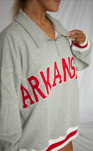arkansas quarter zip pullover