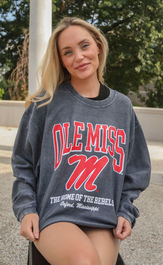 charlie southern: ole miss mascot corded sweatshirt