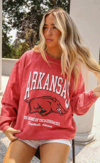 charlie southern: arkansas mascot corded sweatshirt