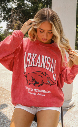 charlie southern: arkansas mascot corded sweatshirt