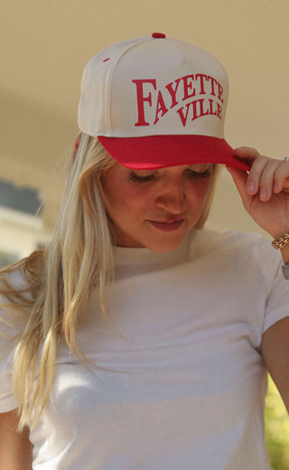 charlie southern: fayetteville red two tone trucker hat