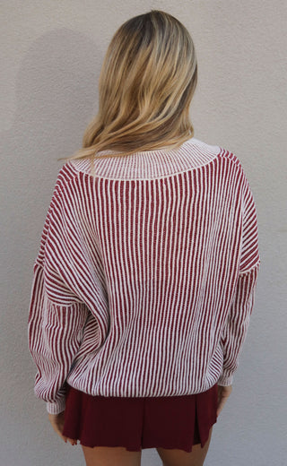 save the day sweater - red