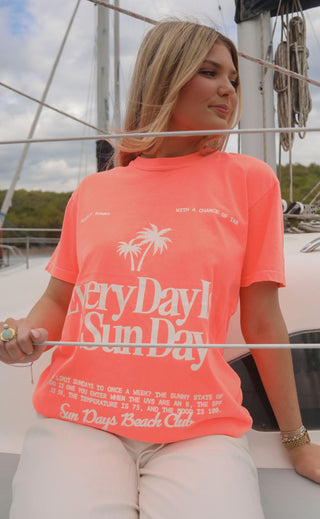friday + saturday: everyday is a sunday t shirt