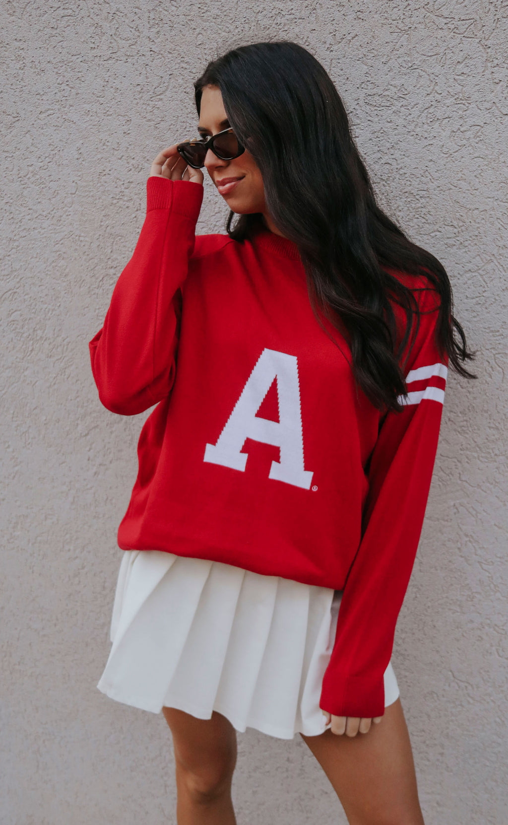 arkansas razorback block a sweater Riffraff