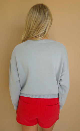 cuddle season sweater - cherry teddy