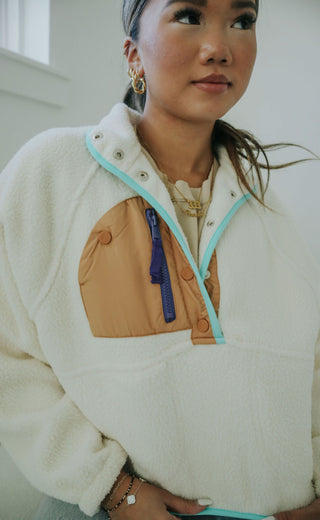 free people movement: hit the slopes pullover - ivory retro combo
