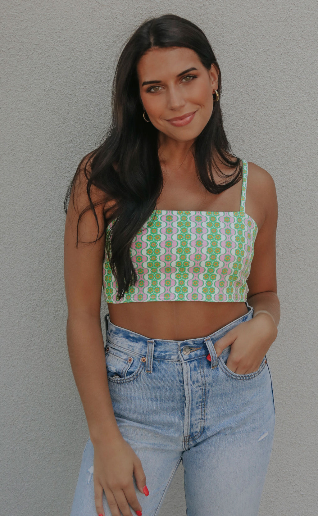 show me your mumu: tara crop top - primary paradise – Riffraff