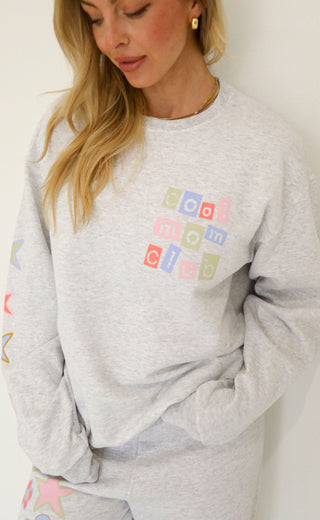 friday + saturday: cool mom sweatshirt