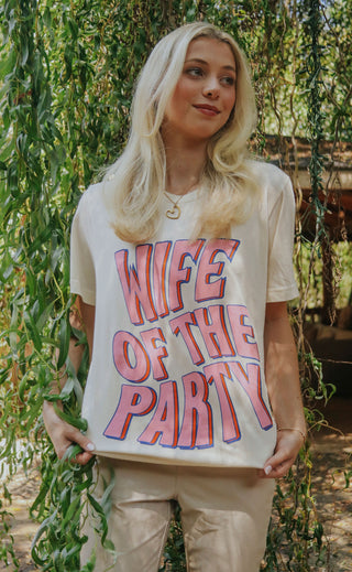 friday + saturday: wife of the party t shirt