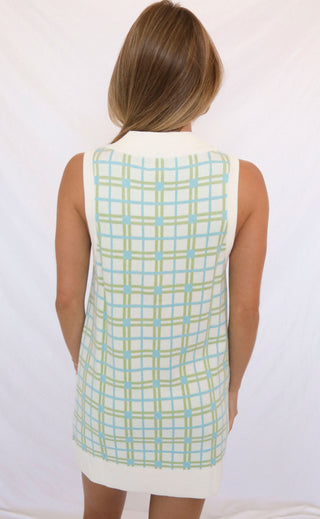 show me your mumu: hartford tank sweater dress - green plaid
