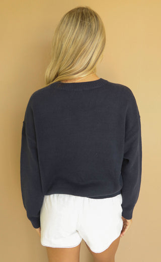 cuddle season sweater - navy