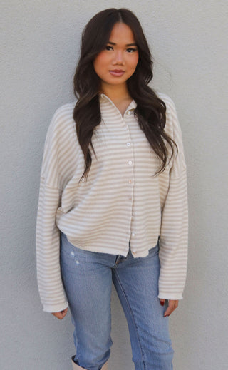 beat of your heart cardigan - cream/natural