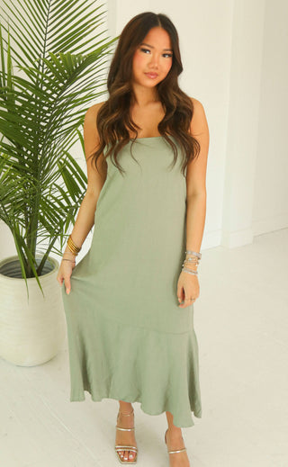 z supply: coast maxi dress - avocado