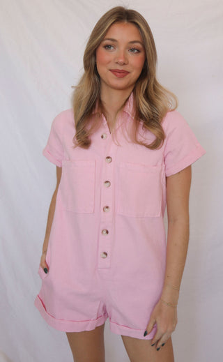 show me your mumu: range romper - candy pink
