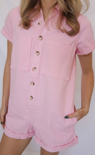 show me your mumu: range romper - candy pink