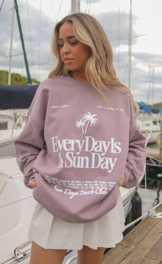 friday + saturday: everyday is a sunday sweatshirt
