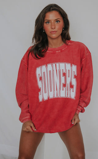 charlie southern: oklahoma colleigate corded sweatshirt - 2023