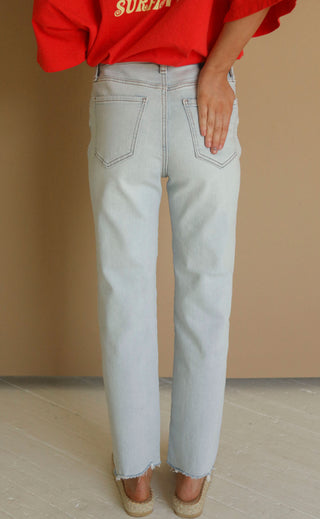 straight up high rise straight jeans - swoon vintage
