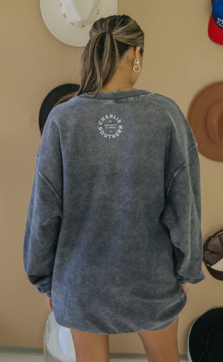 charlie southern: support local cowgirl corded sweatshirt