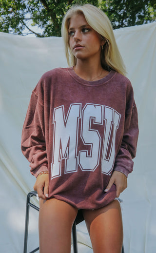 charlie southern: mississippi state collegiate corded sweatshirt - 2023