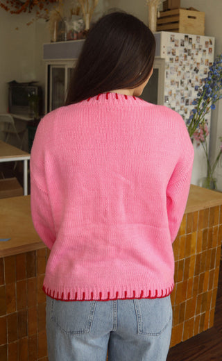 love club sweater - pink