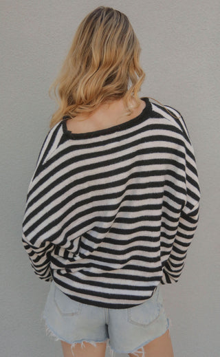 beat of your heart cardigan - stripe