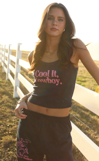 charlie southern: cool it cowboy tank - navy