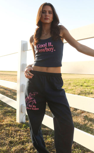charlie southern: cool it cowboy tank - navy