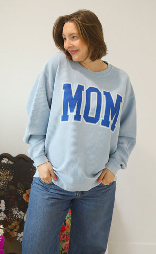 charlie southern: classic mom cord - blue