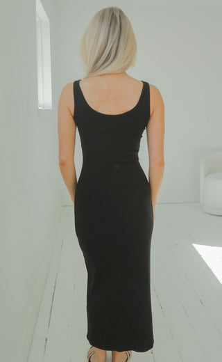 z supply: viviana rib dress - black
