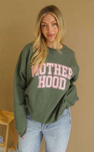 charlie southern: motherhood sweatshirt - green