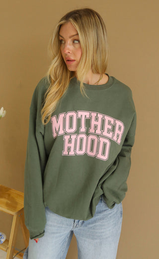 charlie southern: motherhood sweatshirt - green